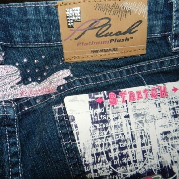 Platinum Plush Girls Designer Blue Jeans - Picture 10 of 13